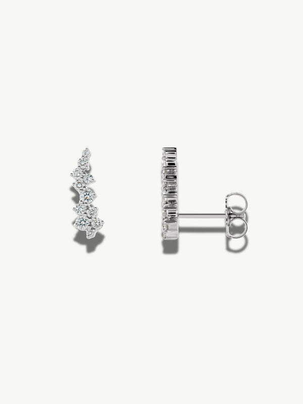 Eternal by Marei Radiant Diamond Crawler Earrings, 0.33 CTW