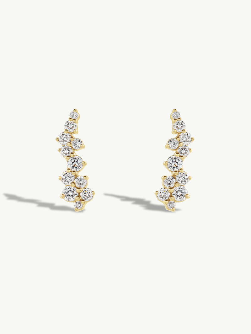 Eternal by Marei Radiant Diamond Crawler Earrings, 0.33 CTW