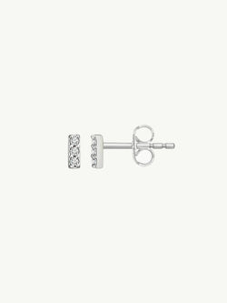 Eternal by Marei Petite Pavé Diamond Bar Earrings, 0.05 CTW