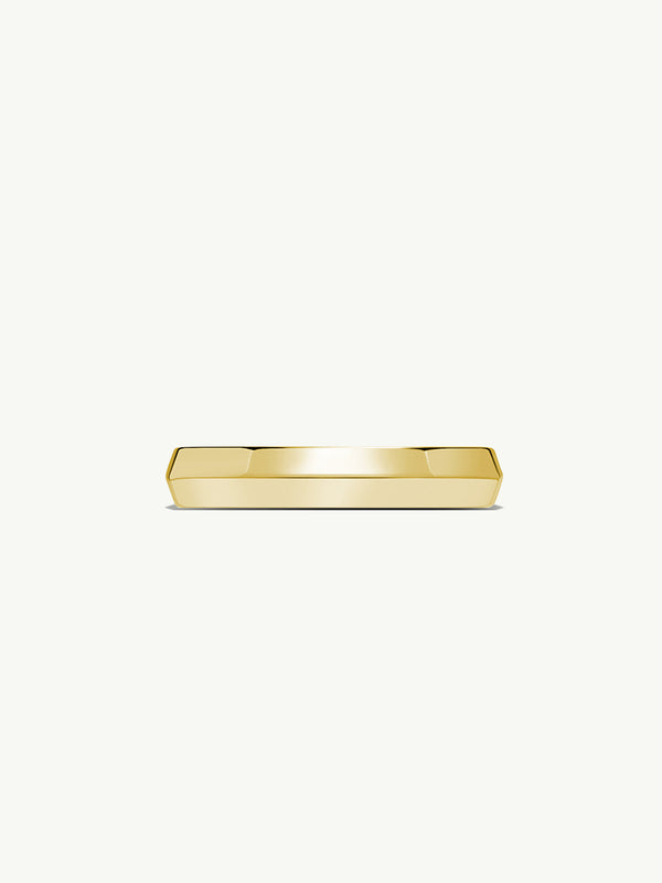 14k Gold Knife Edge Men Wedding Ring Handmade Solid 14K Wedding
