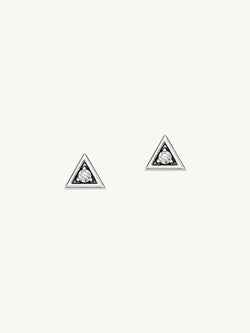 Trinity Pyramid Diamond Stud Earrings, 0.125 CTW