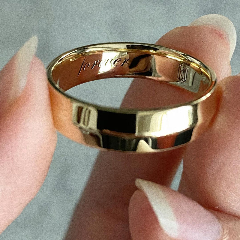 Men's 18K White Gold Knife Edge 5mm Wedding Ring